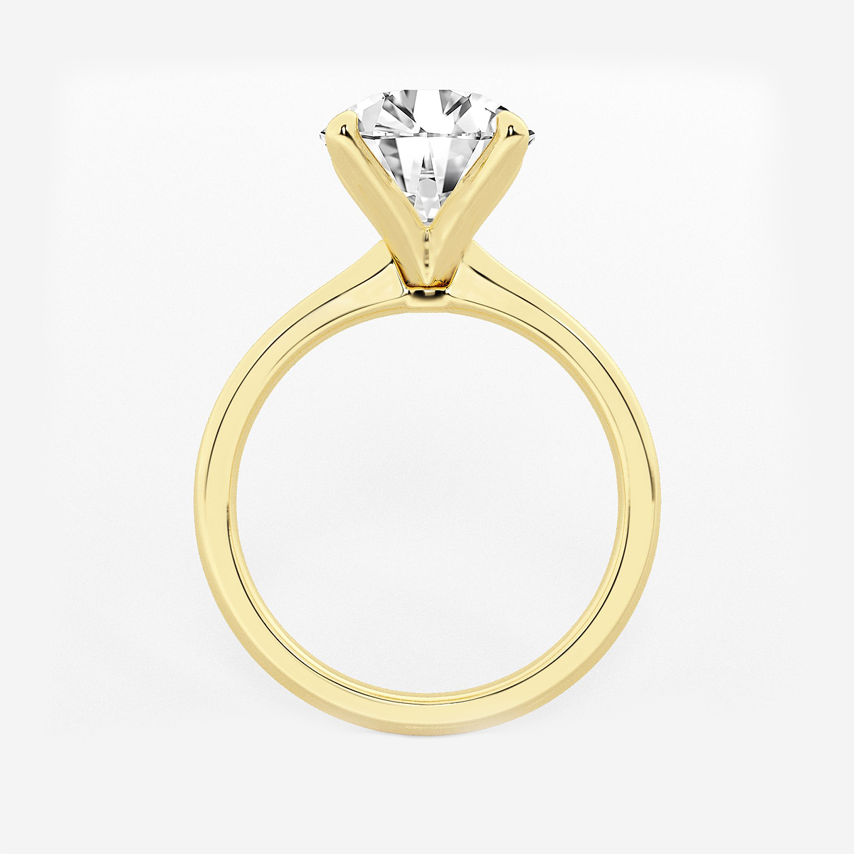 Additional Image 1 for  3 1/2 ctw Round Lab Grown Diamond Petite Solitaire Engagement Ring