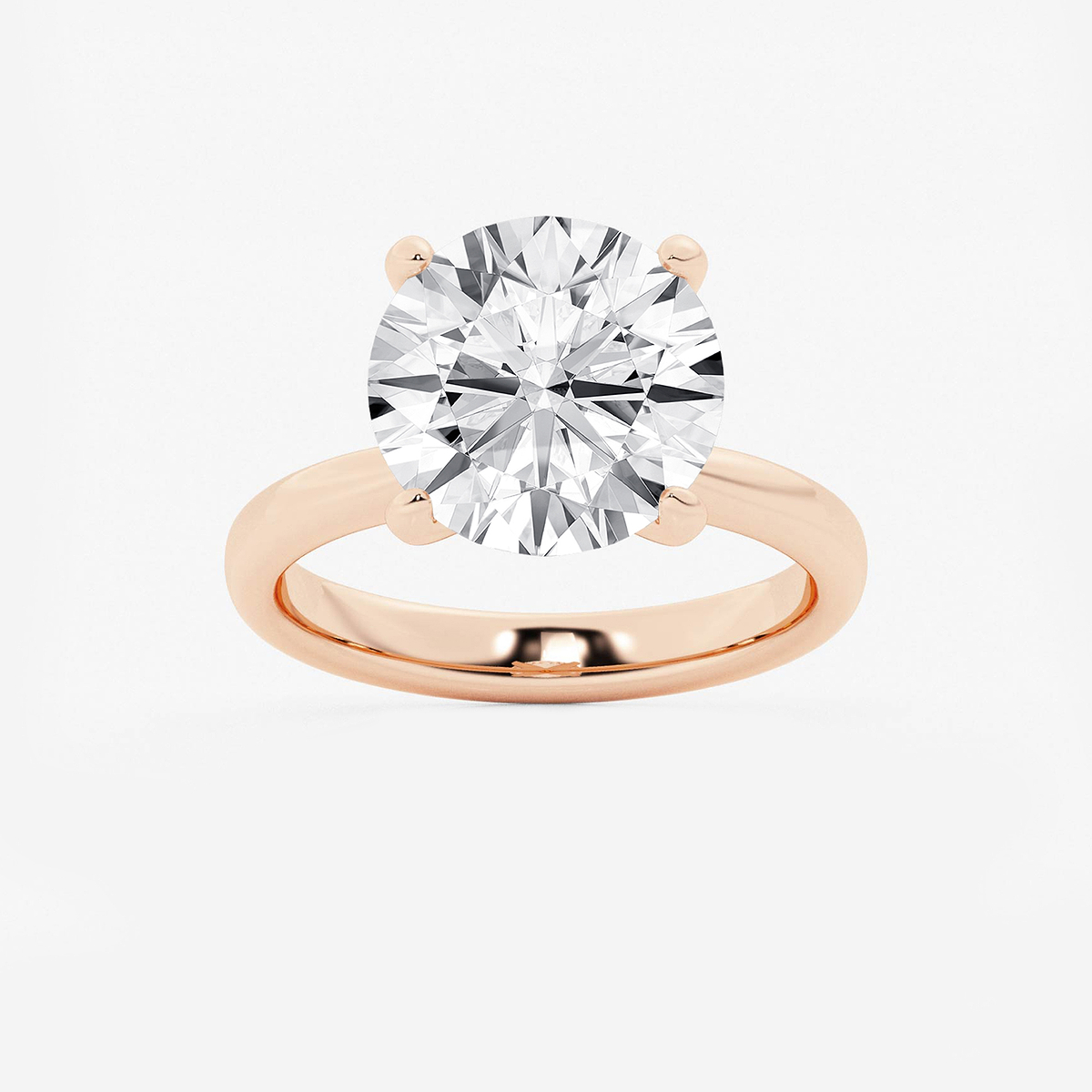 6 ctw Round Lab Grown Diamond Petite Solitaire Engagement Ring
