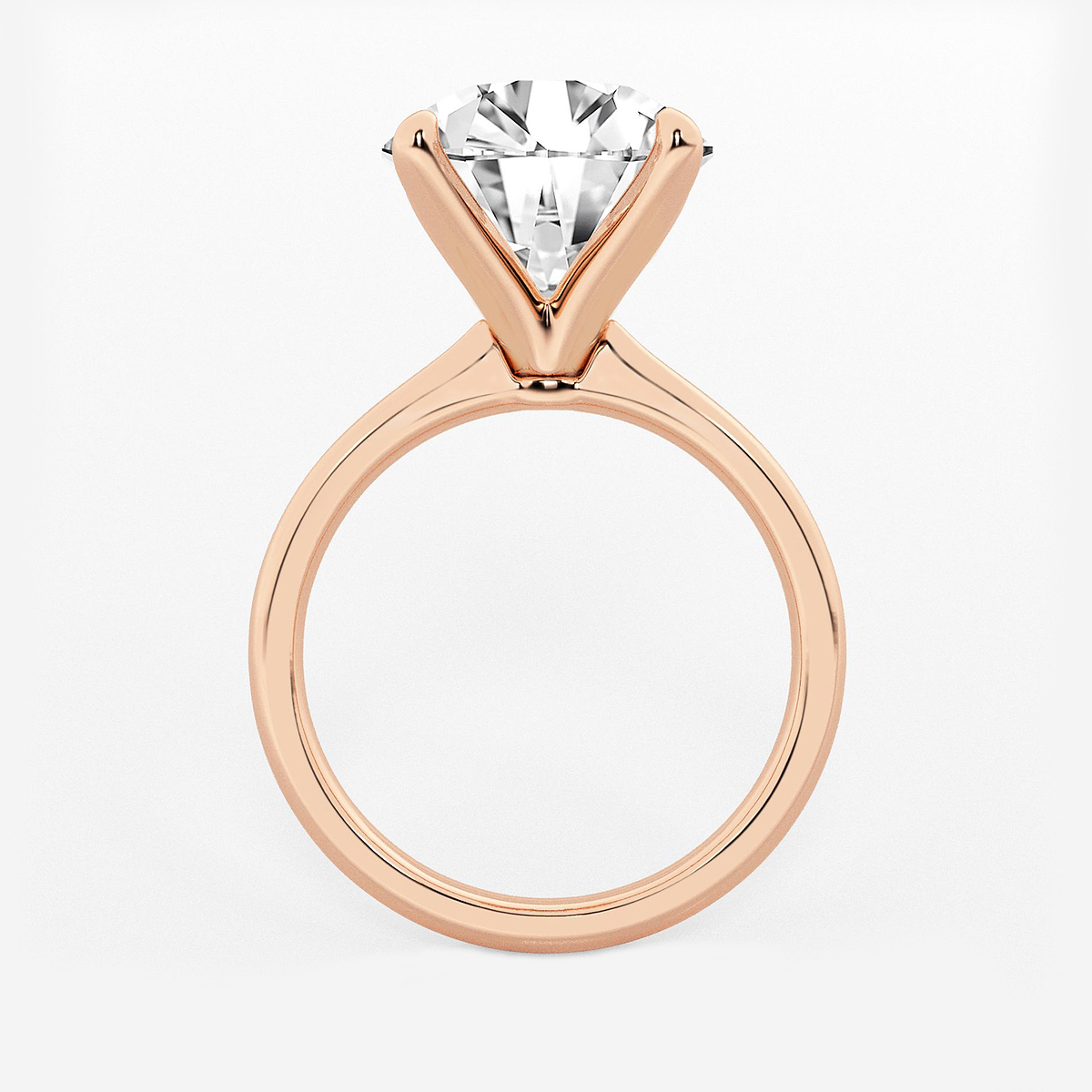 Additional Image 1 for  6 ctw Round Lab Grown Diamond Petite Solitaire Engagement Ring