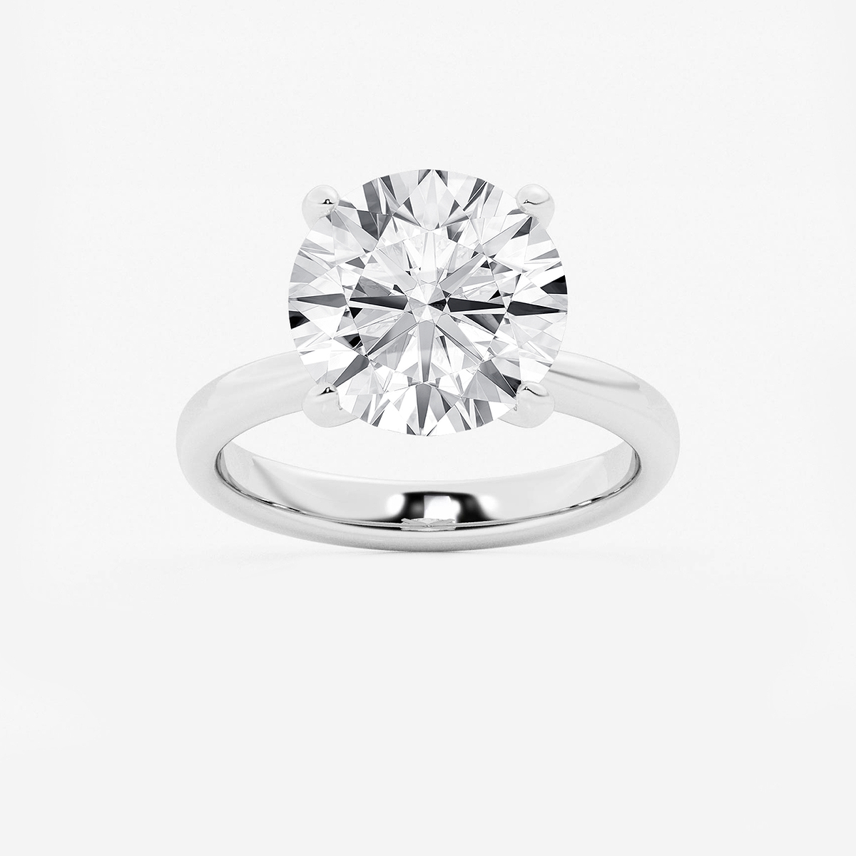 6 ctw Round Lab Grown Diamond Petite Solitaire Engagement Ring