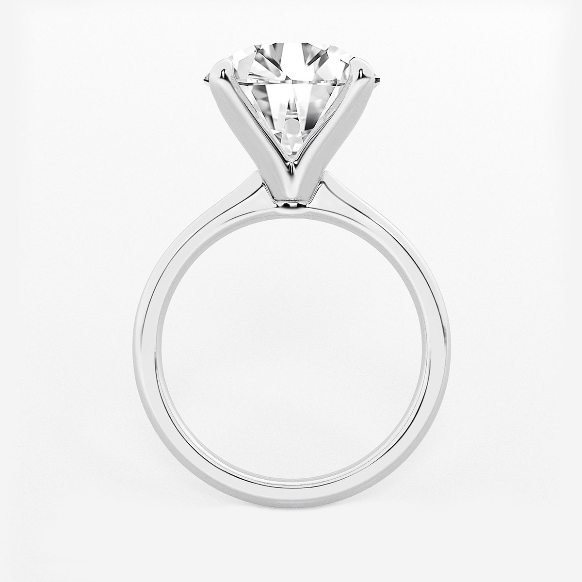 Additional Image 1 for  6 ctw Round Lab Grown Diamond Petite Solitaire Engagement Ring