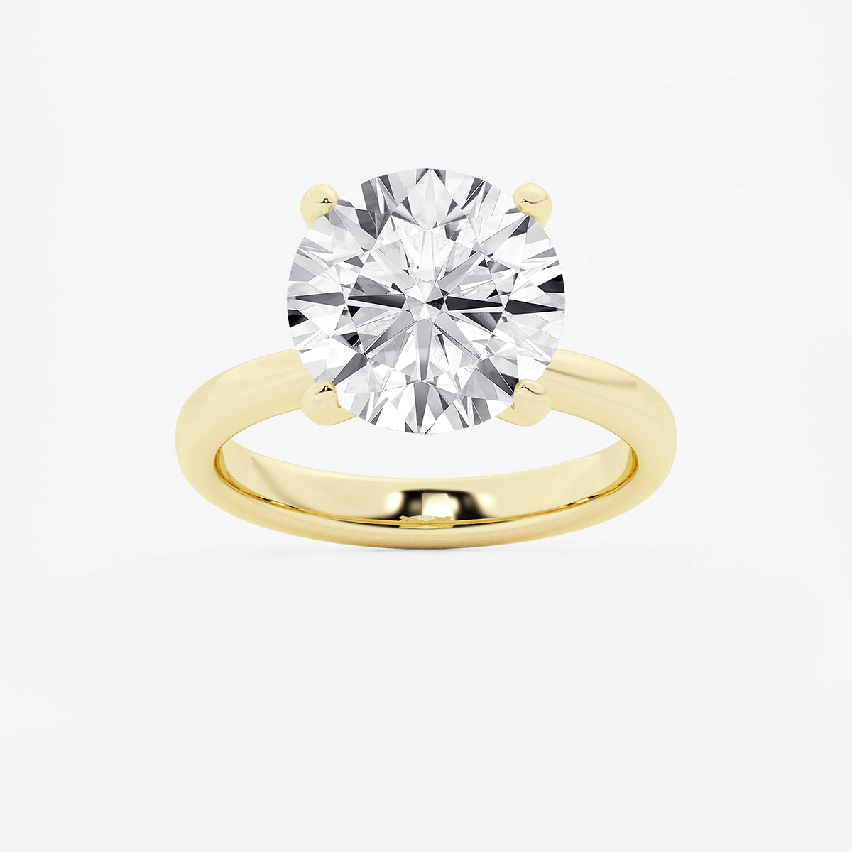 6 ctw Round Lab Grown Diamond Petite Solitaire Engagement Ring