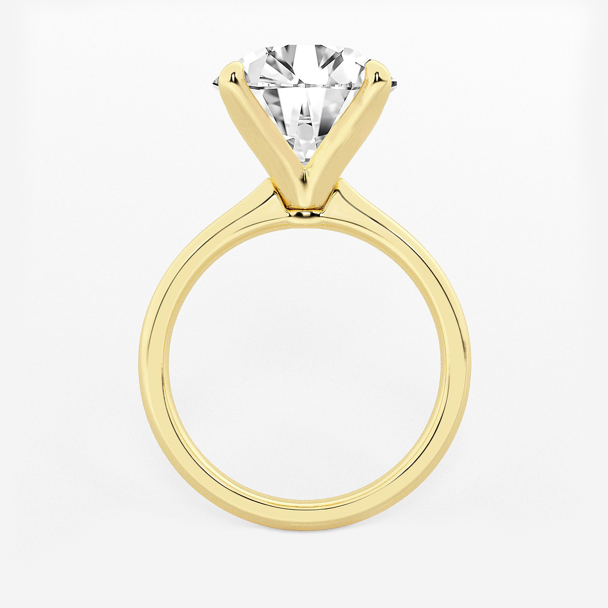 Additional Image 1 for  6 ctw Round Lab Grown Diamond Petite Solitaire Engagement Ring