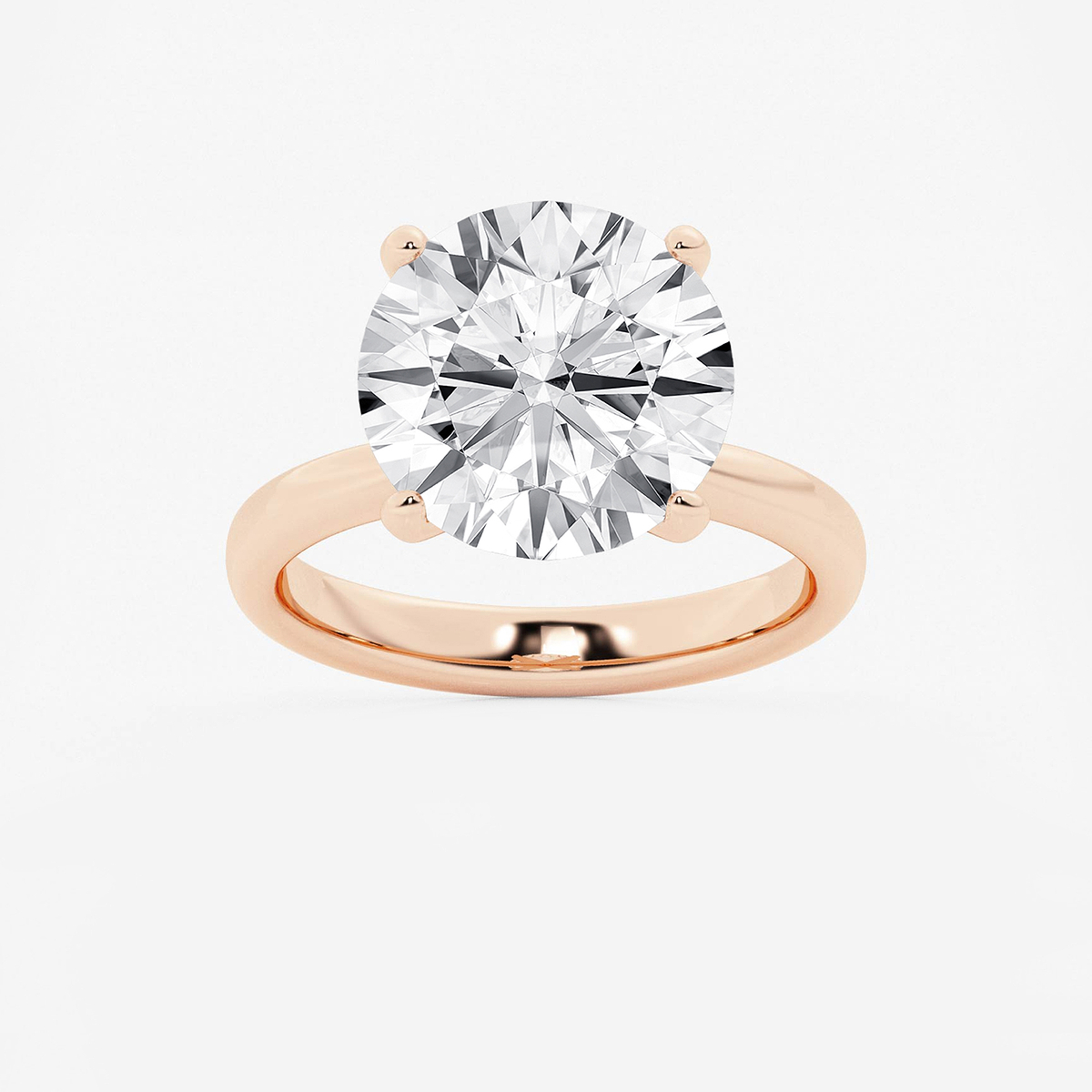 7 ctw Round Lab Grown Diamond Petite Solitaire Engagement Ring