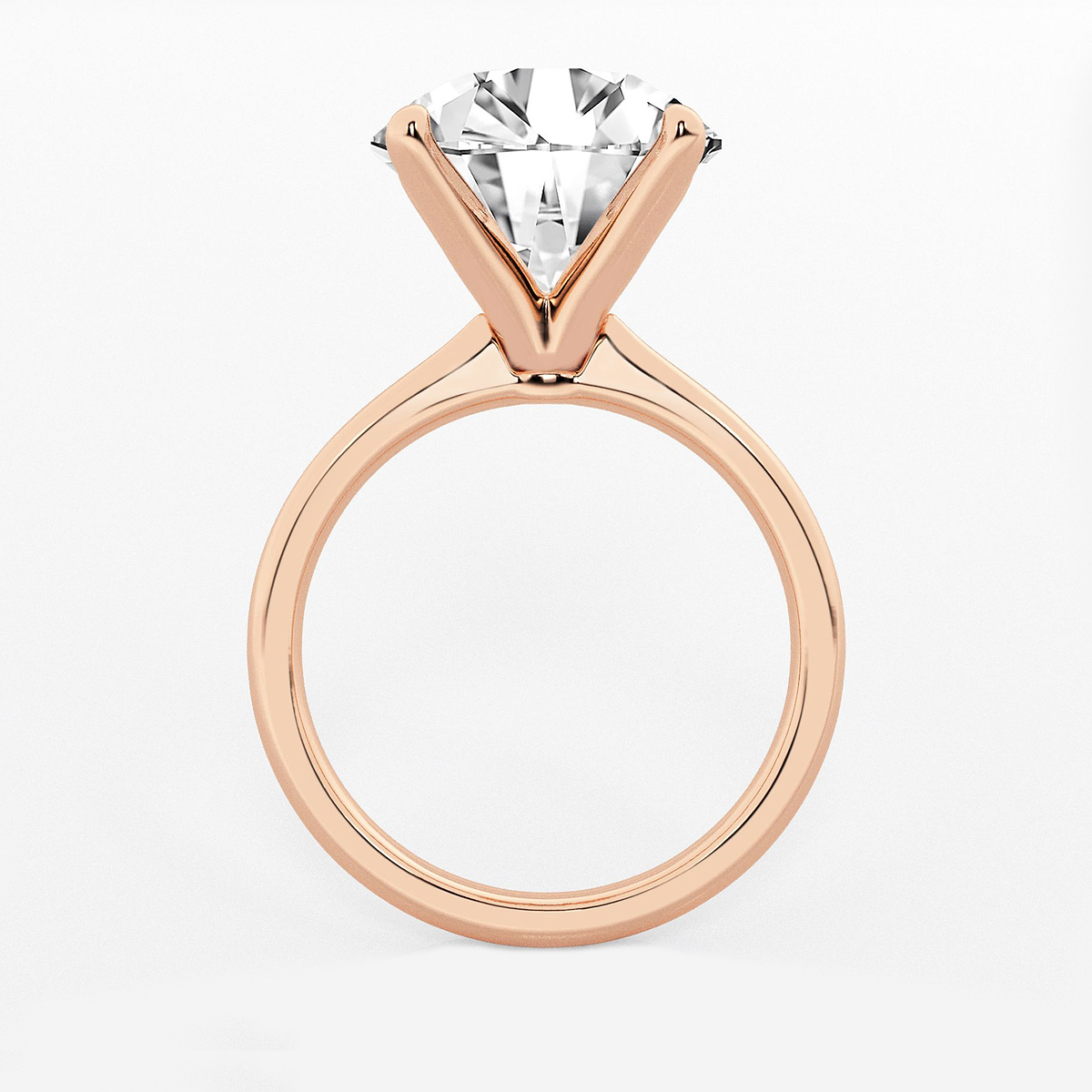 Additional Image 1 for  7 ctw Round Lab Grown Diamond Petite Solitaire Engagement Ring
