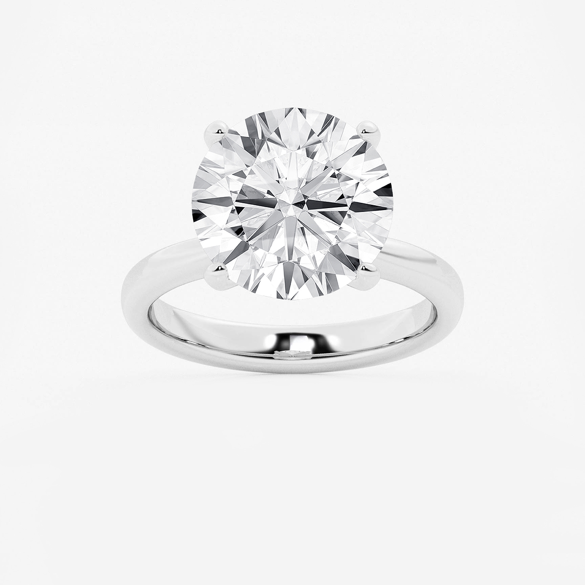 7 ctw Round Lab Grown Diamond Petite Solitaire Engagement Ring