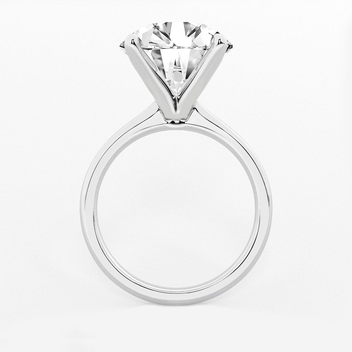 Additional Image 1 for  7 ctw Round Lab Grown Diamond Petite Solitaire Engagement Ring