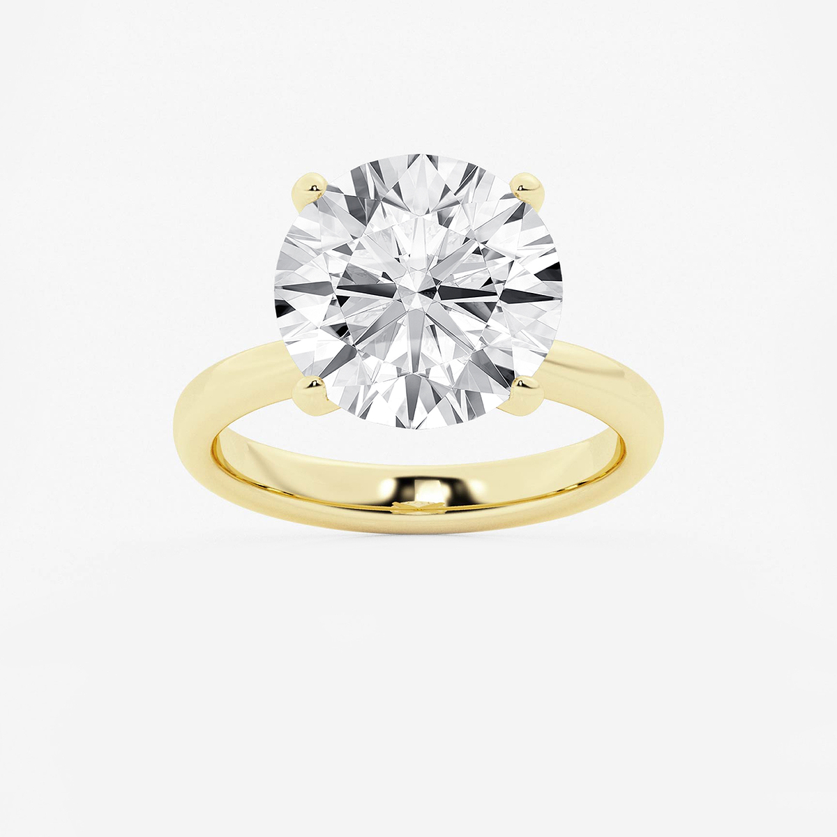 7 ctw Round Lab Grown Diamond Petite Solitaire Engagement Ring