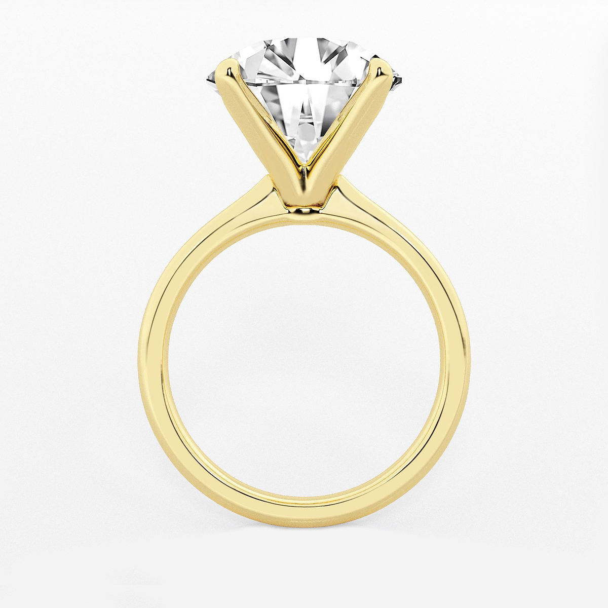 Additional Image 1 for  7 ctw Round Lab Grown Diamond Petite Solitaire Engagement Ring