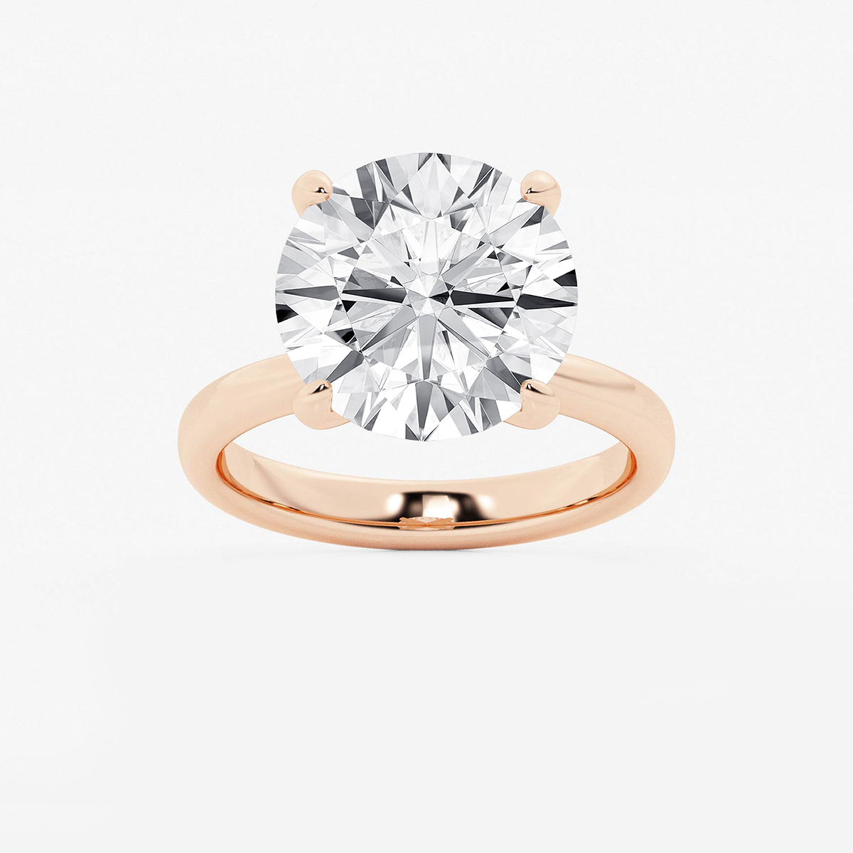 8 ctw Round Lab Grown Diamond Petite Solitaire Engagement Ring