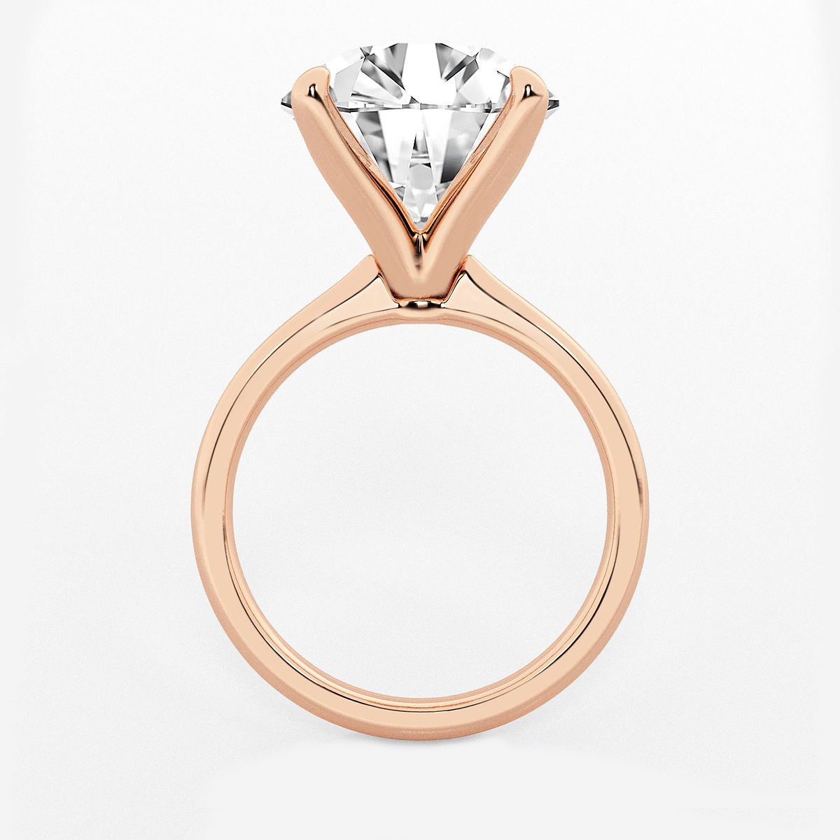 Additional Image 1 for  8 ctw Round Lab Grown Diamond Petite Solitaire Engagement Ring