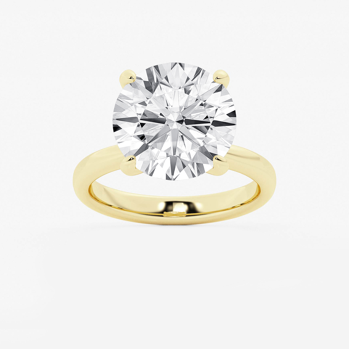 8 ctw Round Lab Grown Diamond Petite Solitaire Engagement Ring