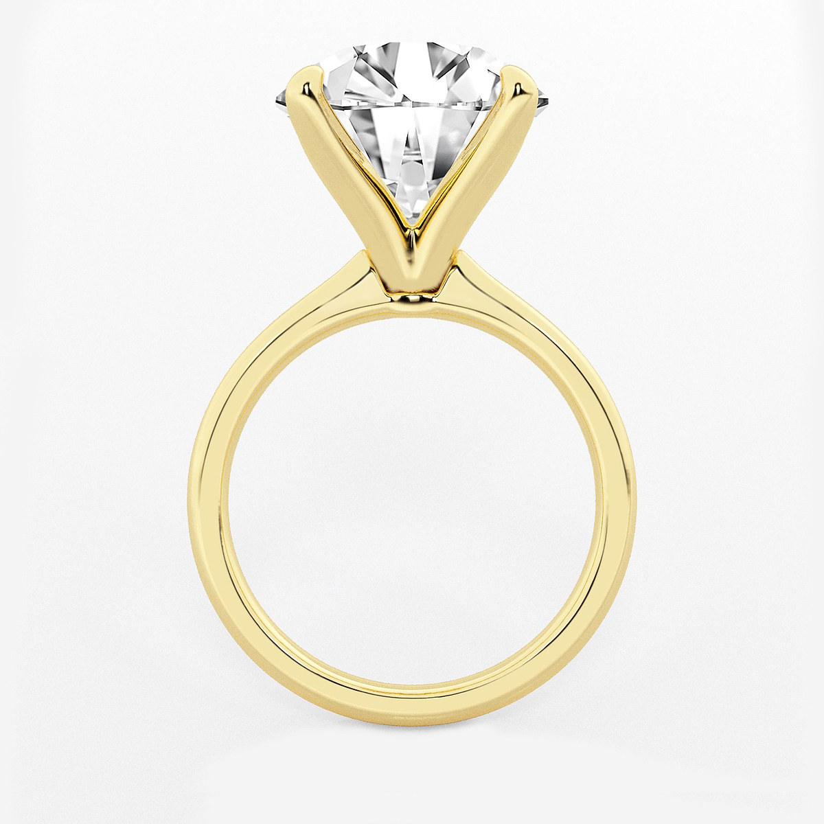 Additional Image 1 for  8 ctw Round Lab Grown Diamond Petite Solitaire Engagement Ring