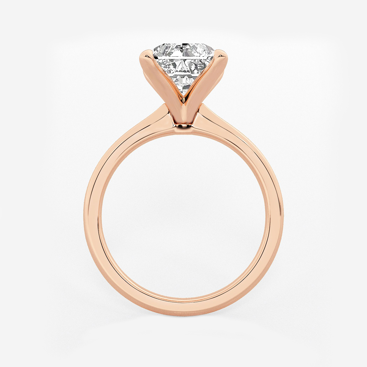 Additional Image 1 for  3 1/2 ctw Radiant Lab Grown Diamond Petite Solitaire Engagement Ring
