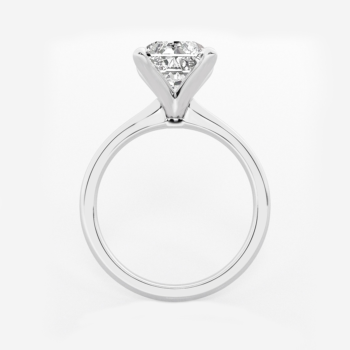 Additional Image 1 for  3 1/2 ctw Radiant Lab Grown Diamond Petite Solitaire Engagement Ring