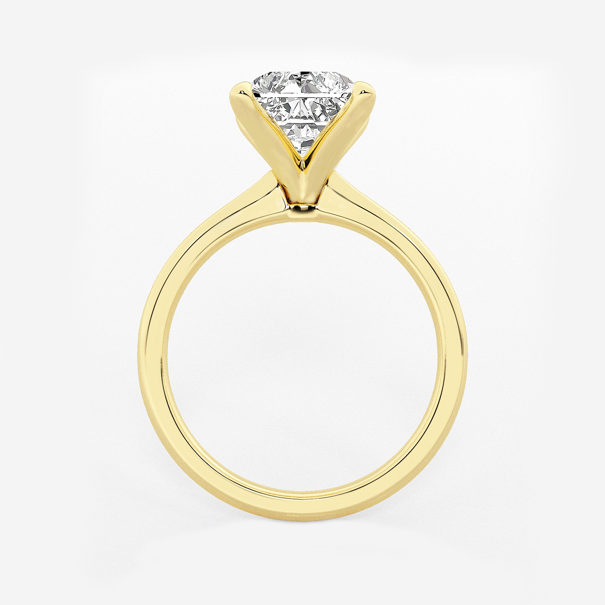 Additional Image 1 for  3 1/2 ctw Radiant Lab Grown Diamond Petite Solitaire Engagement Ring