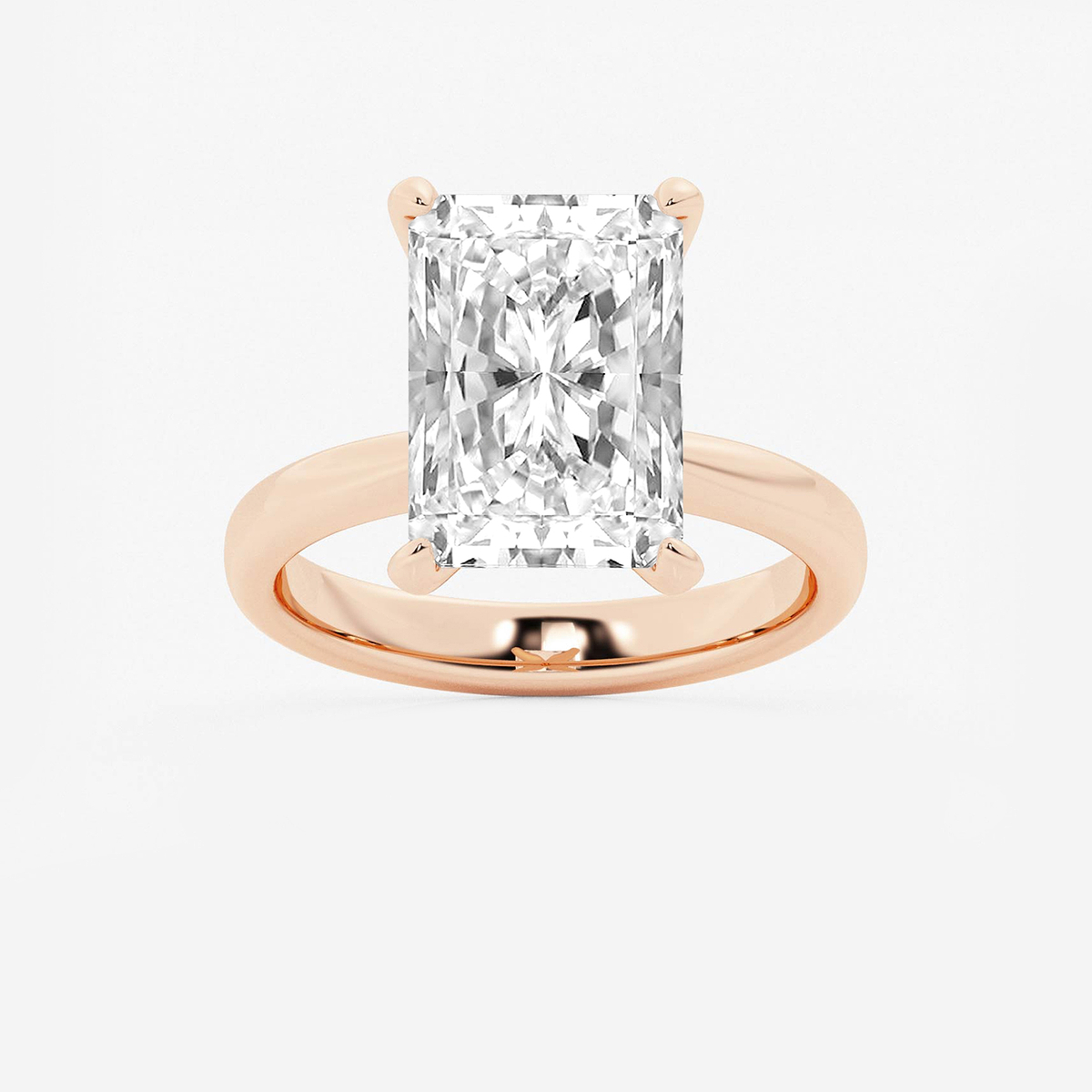 6 ctw Radiant Lab Grown Diamond Petite Solitaire Engagement Ring