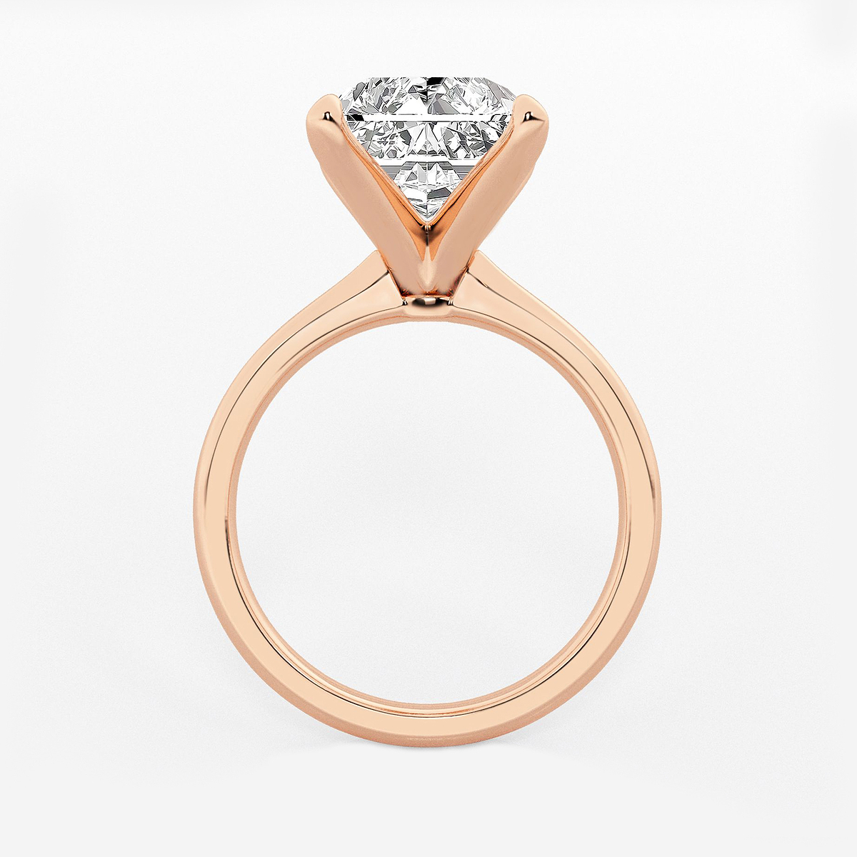 Additional Image 1 for  6 ctw Radiant Lab Grown Diamond Petite Solitaire Engagement Ring