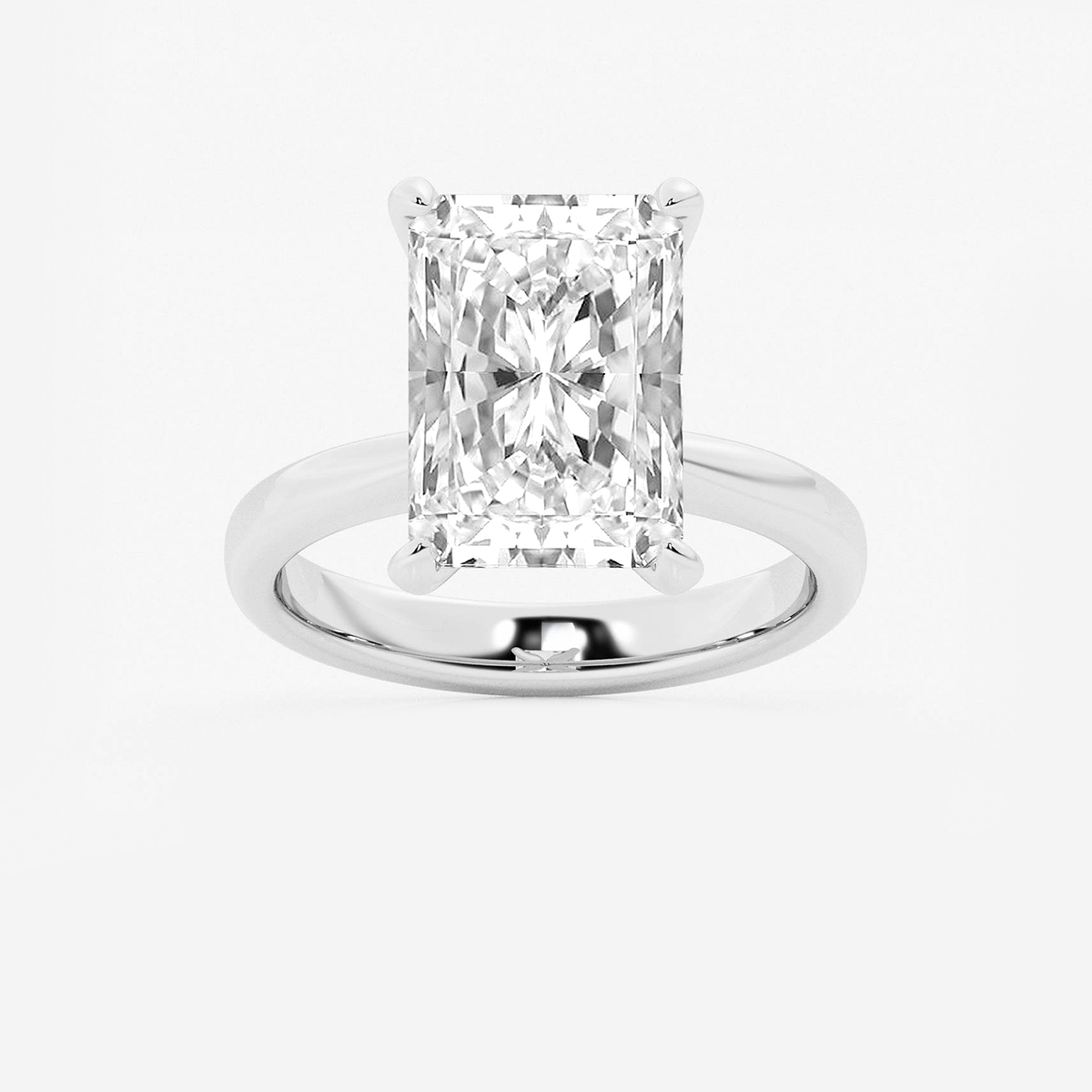 6 ctw Radiant Lab Grown Diamond Petite Solitaire Engagement Ring