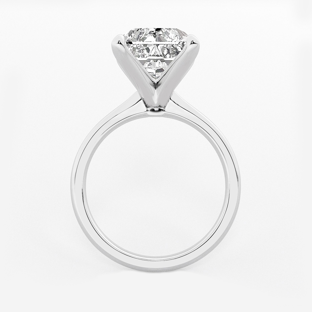 Additional Image 1 for  6 ctw Radiant Lab Grown Diamond Petite Solitaire Engagement Ring