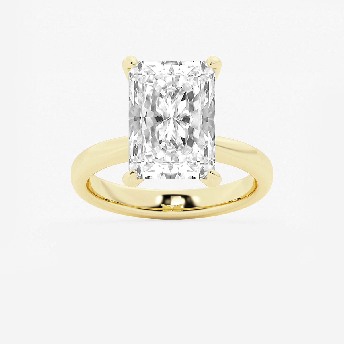 6 ctw Radiant Lab Grown Diamond Petite Solitaire Engagement Ring