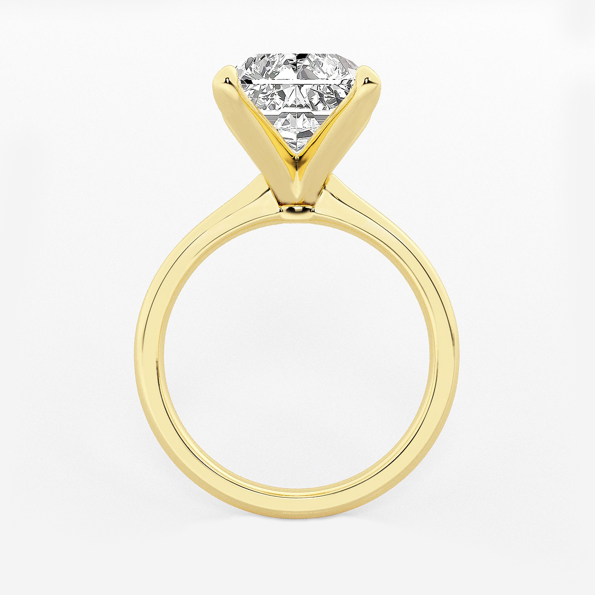 Additional Image 1 for  6 ctw Radiant Lab Grown Diamond Petite Solitaire Engagement Ring