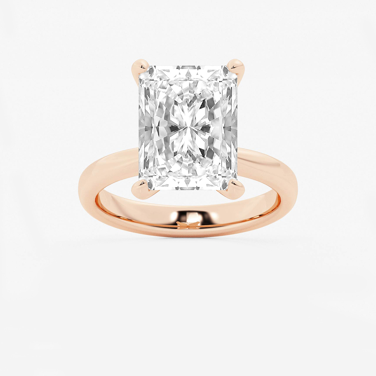 7 ctw Radiant Lab Grown Diamond Petite Solitaire Engagement Ring