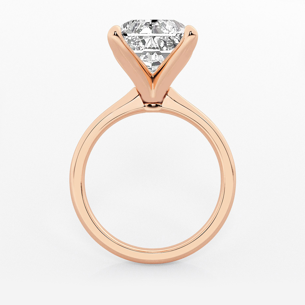 Additional Image 1 for  7 ctw Radiant Lab Grown Diamond Petite Solitaire Engagement Ring