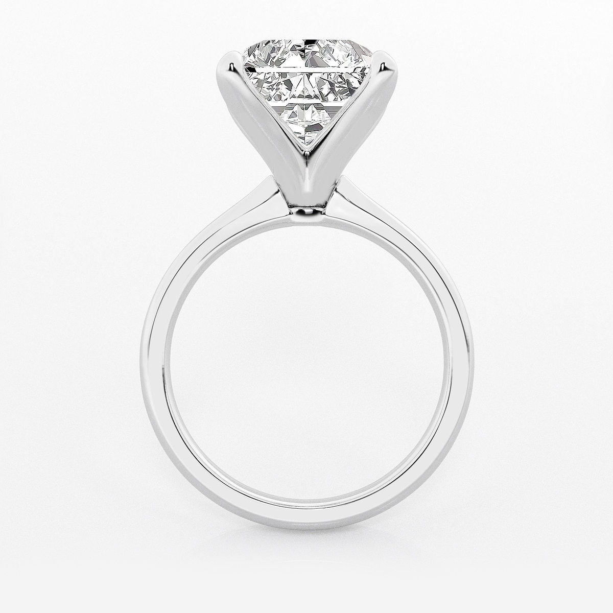 Additional Image 1 for  7 ctw Radiant Lab Grown Diamond Petite Solitaire Engagement Ring