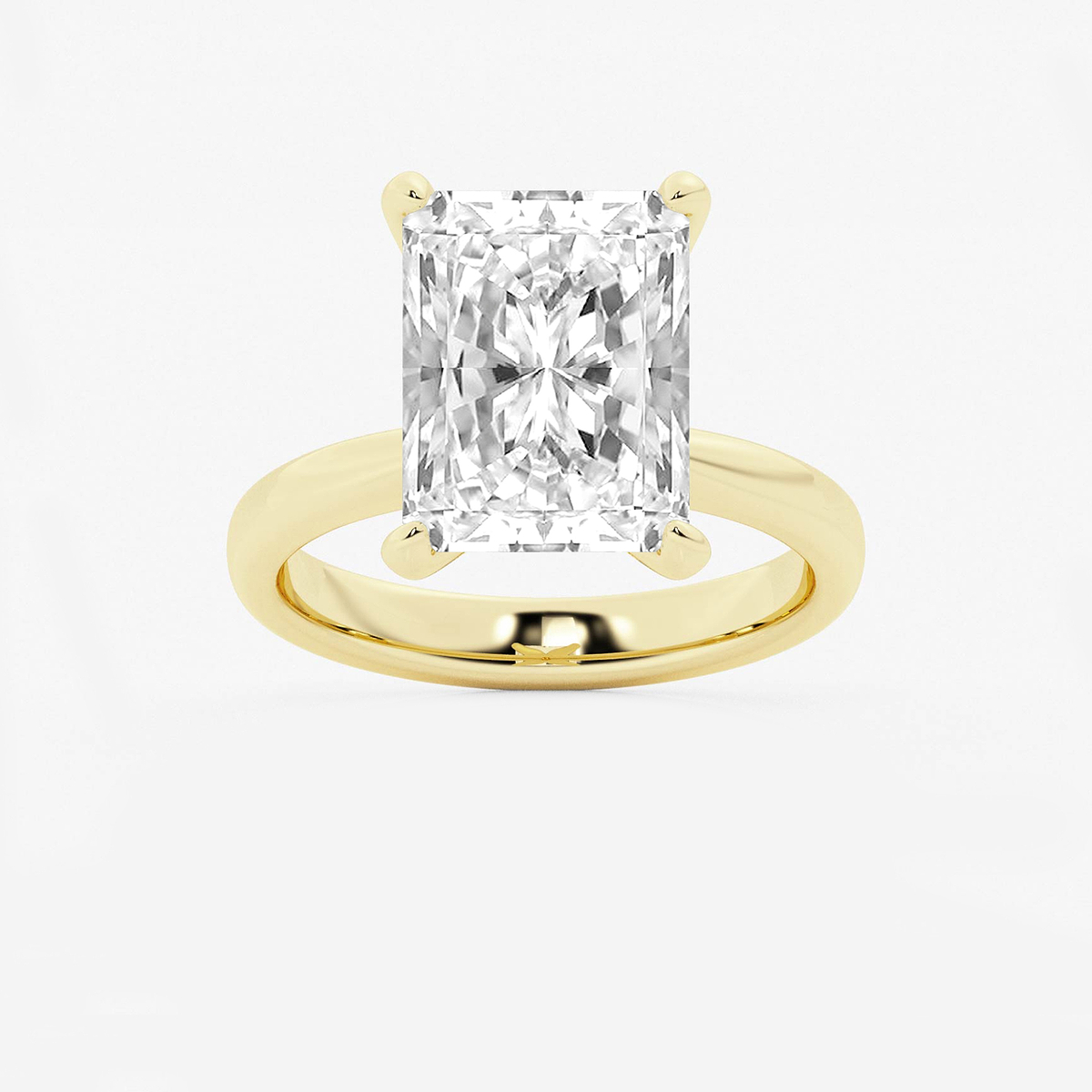 7 ctw Radiant Lab Grown Diamond Petite Solitaire Engagement Ring