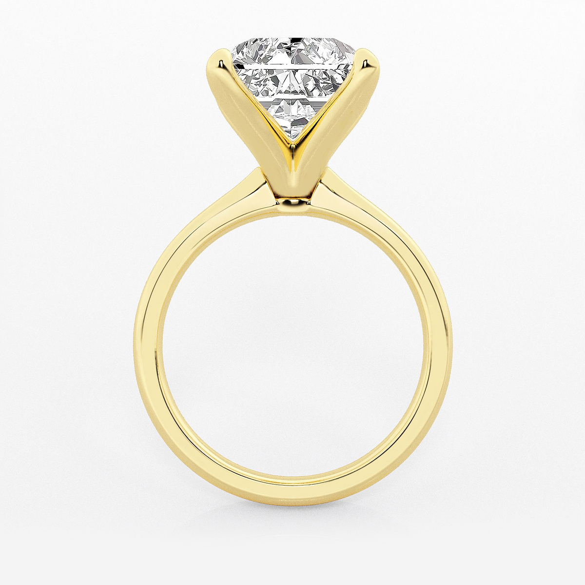 Additional Image 1 for  7 ctw Radiant Lab Grown Diamond Petite Solitaire Engagement Ring