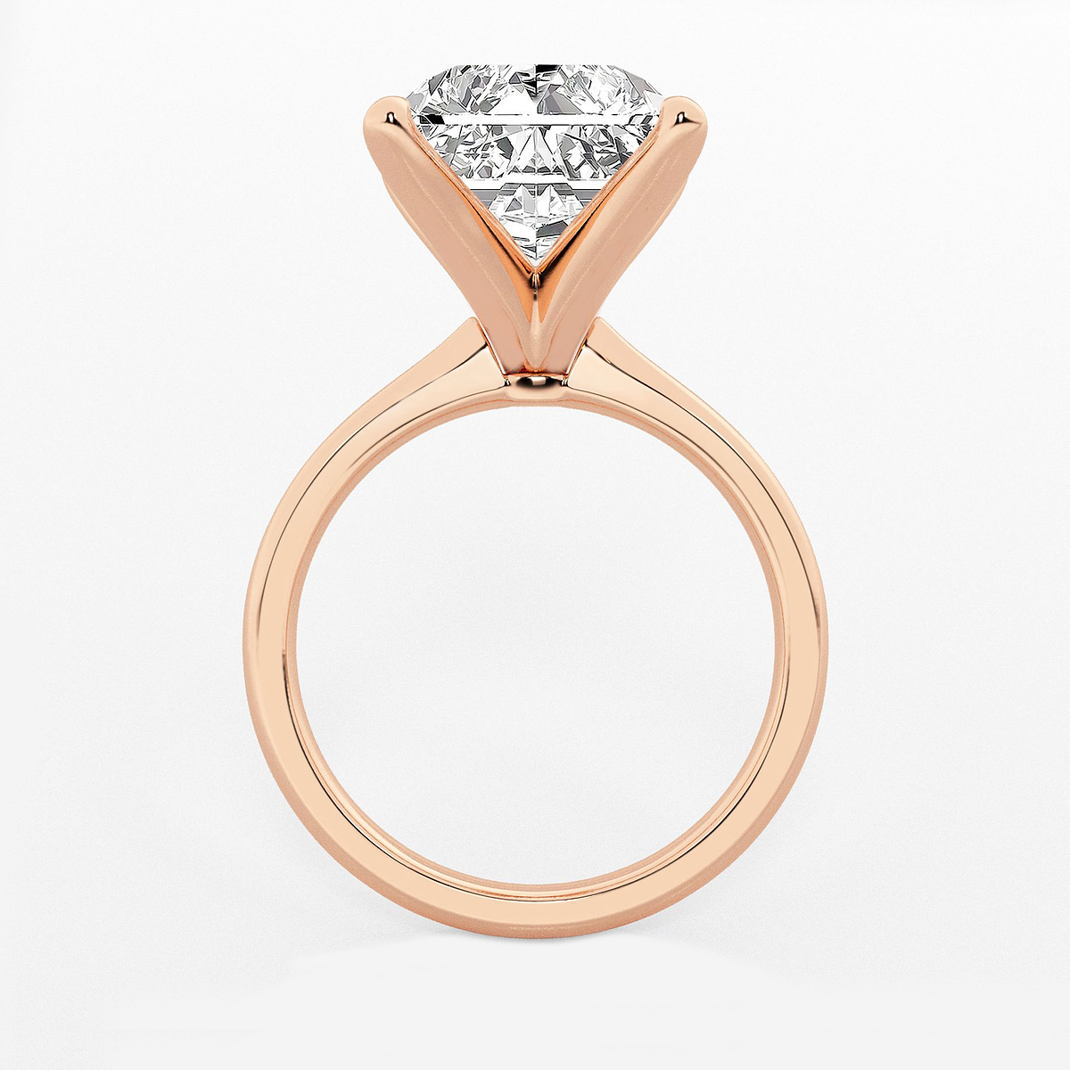 Additional Image 1 for  8 ctw Radiant Lab Grown Diamond Petite Solitaire Engagement Ring