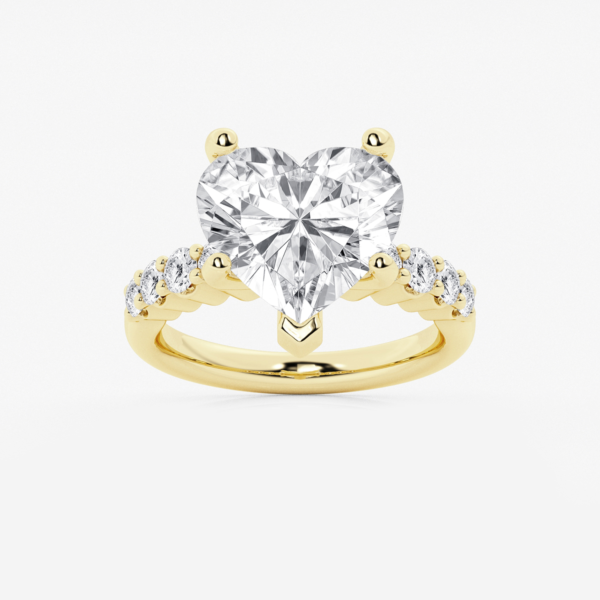 7 2/3 ctw Heart Lab Grown Diamond Graduated Engagement Ring