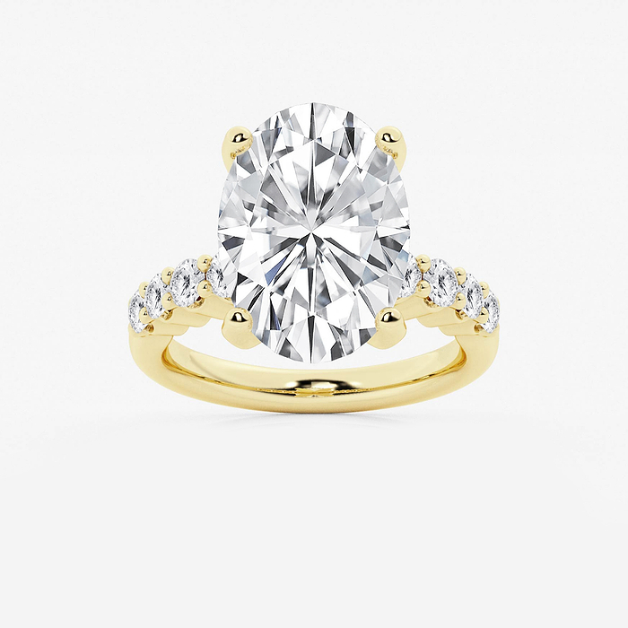 Nora 8 2/3 ctw Oval Lab Grown Diamond Royal Crown Engagement Ring