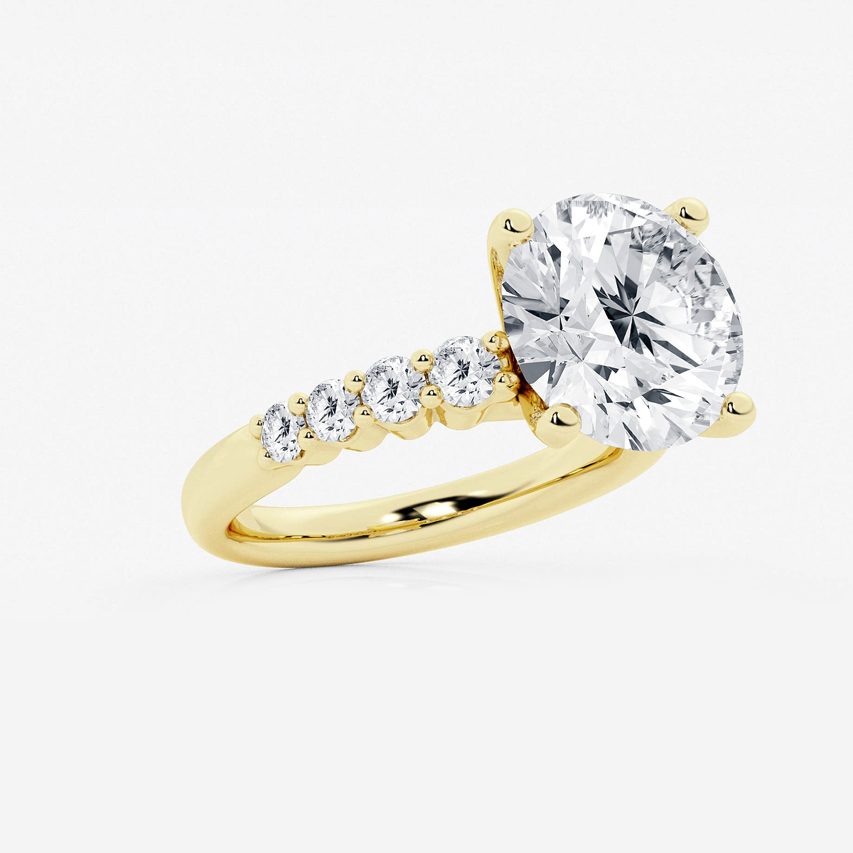 Additional Image 1 for  6 2/3 ctw Round Lab Grown Diamond Graduated Engagement Ring