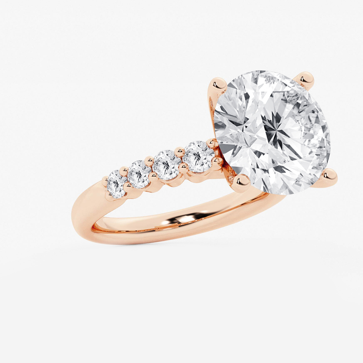 Additional Image 1 for  8 2/3 ctw Round Lab Grown Diamond Graduated Engagement Ring