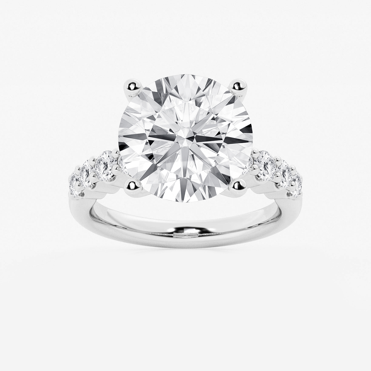 8 2/3 ctw Round Lab Grown Diamond Graduated Engagement Ring