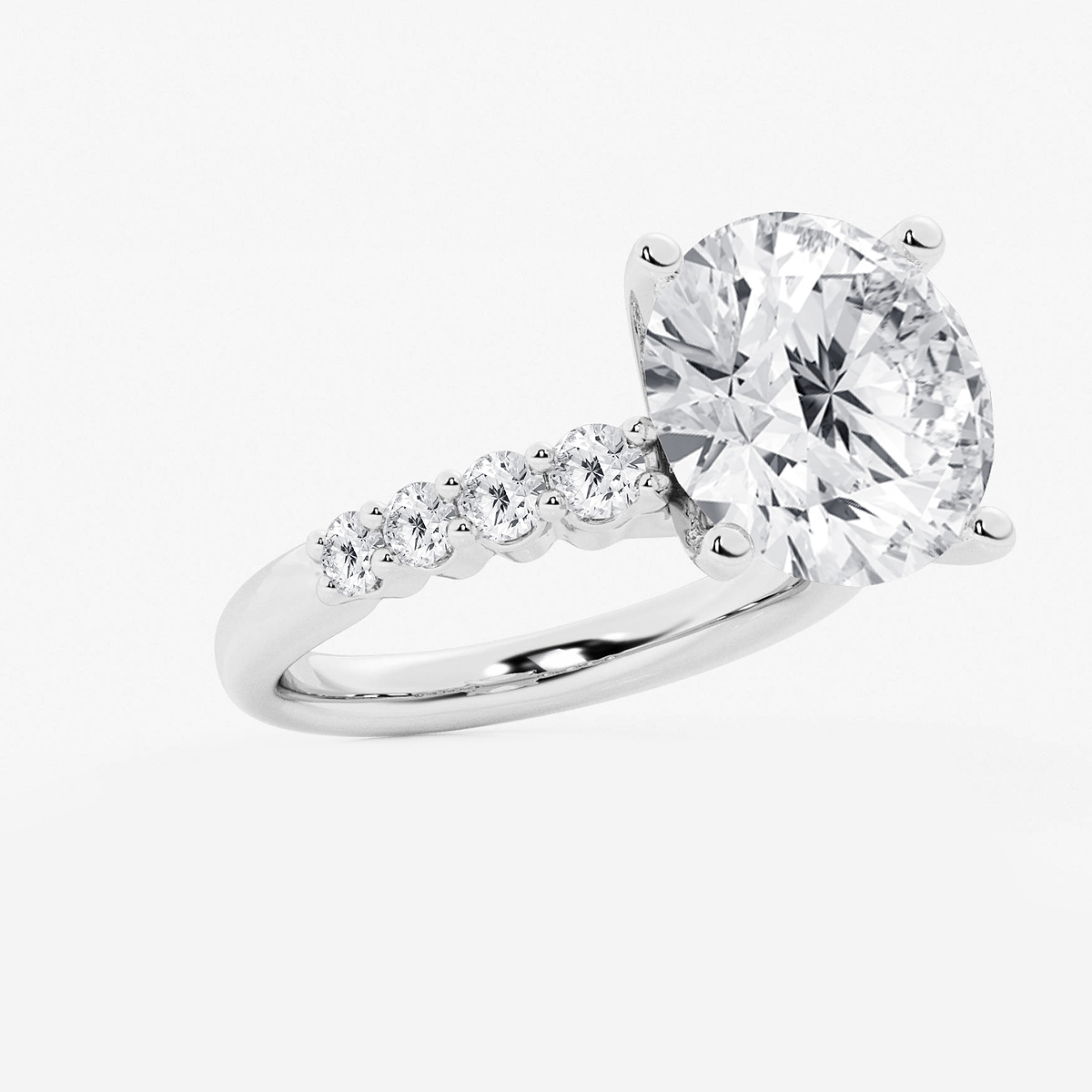 Additional Image 1 for  8 2/3 ctw Round Lab Grown Diamond Graduated Engagement Ring