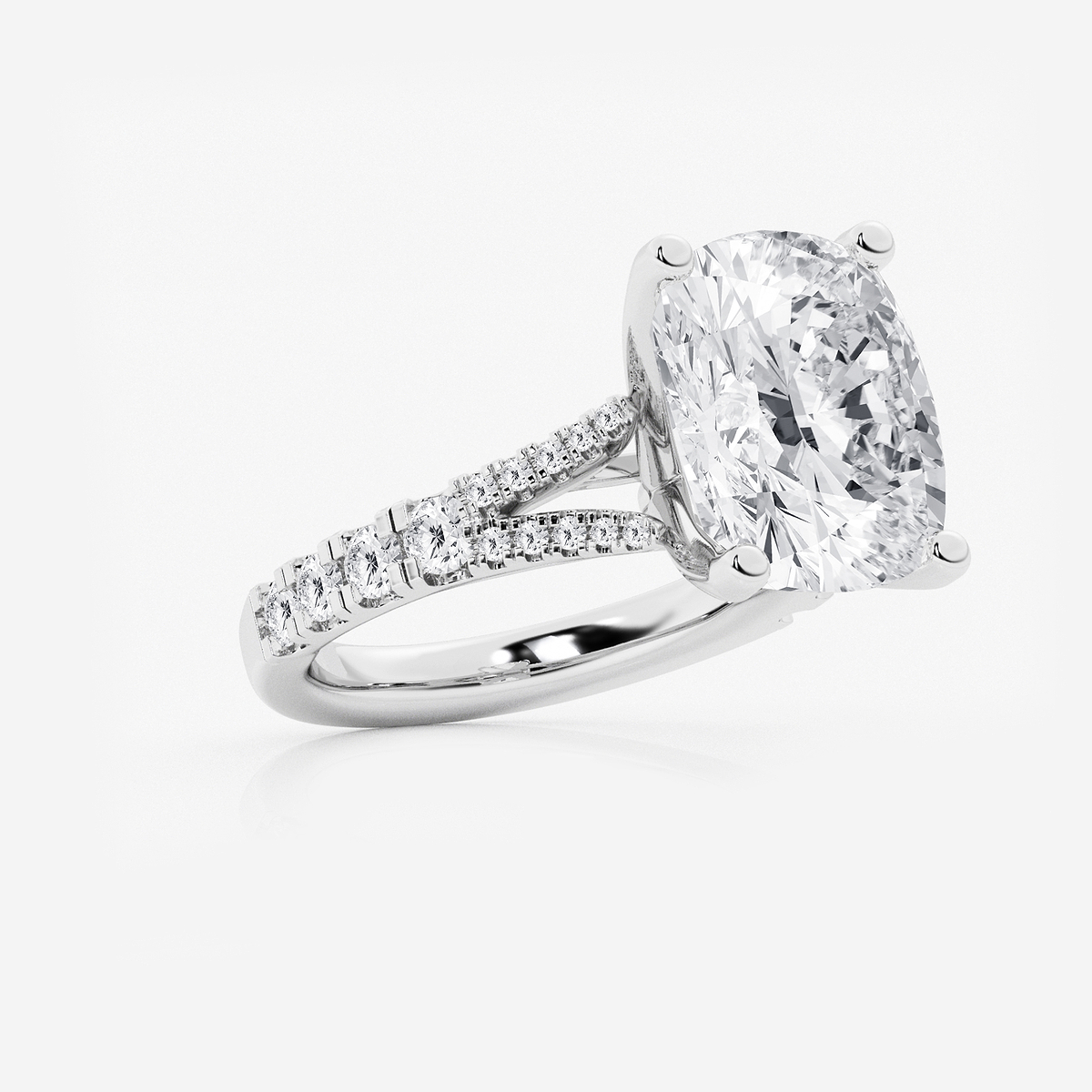 Additional Image 1 for  8 2/3 ctw Elongated Cushion Lab Grown Diamond Split Shank Engagement Ring