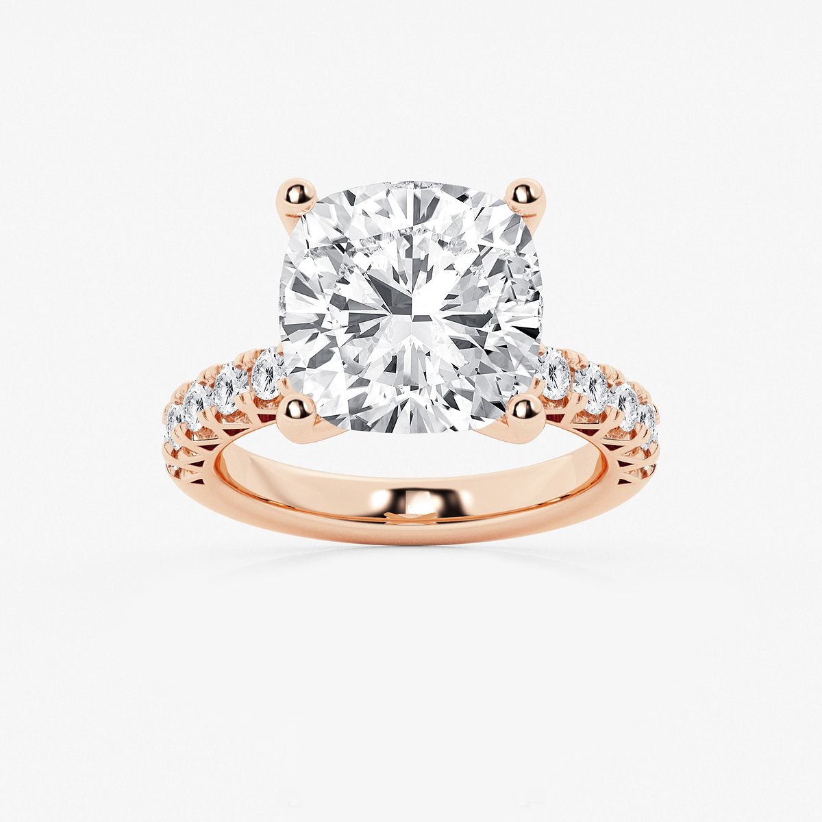 8 2/3 ctw Cushion Lab Grown Diamond Royal Crown Engagement Ring