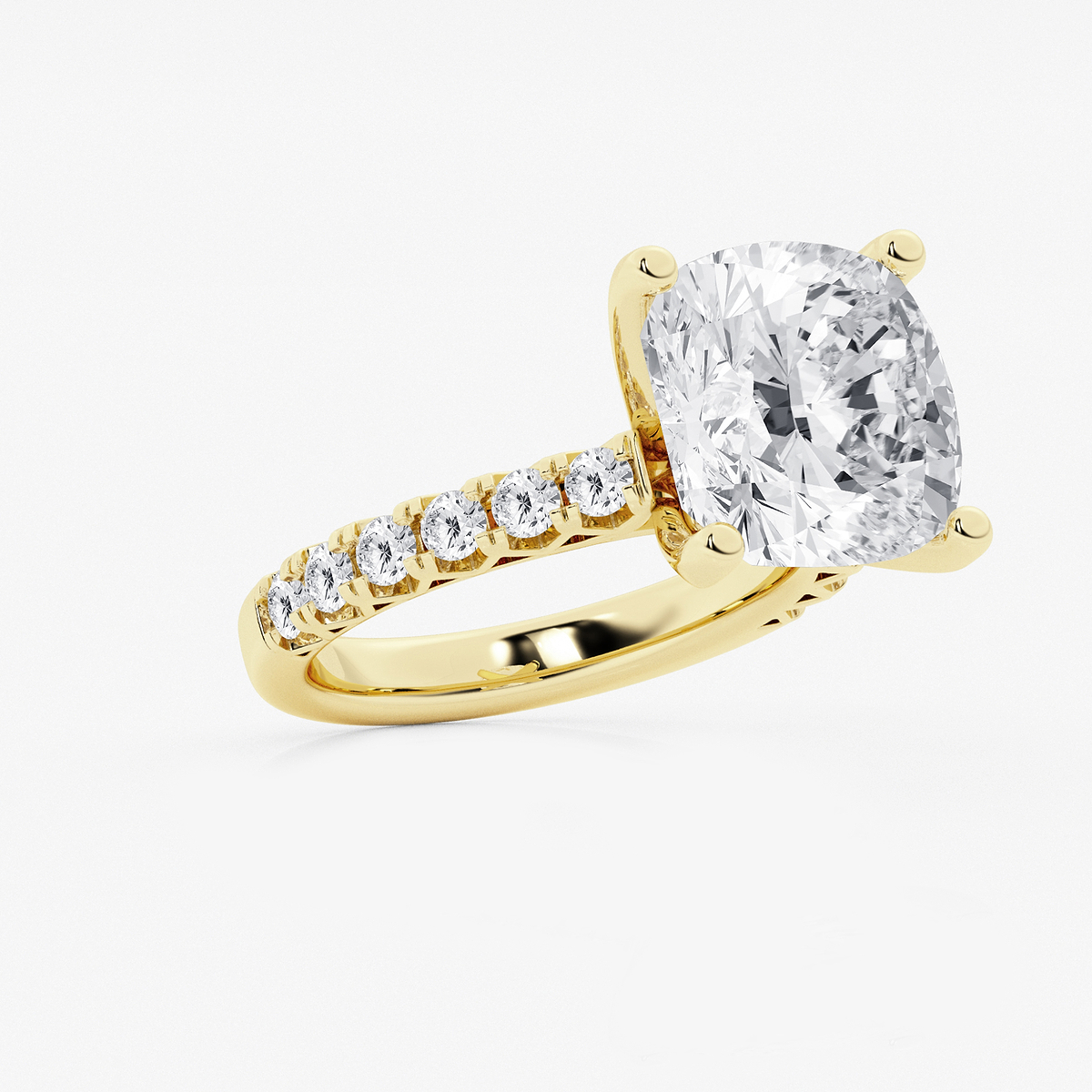 Additional Image 1 for  8 2/3 ctw Cushion Lab Grown Diamond Royal Crown Engagement Ring