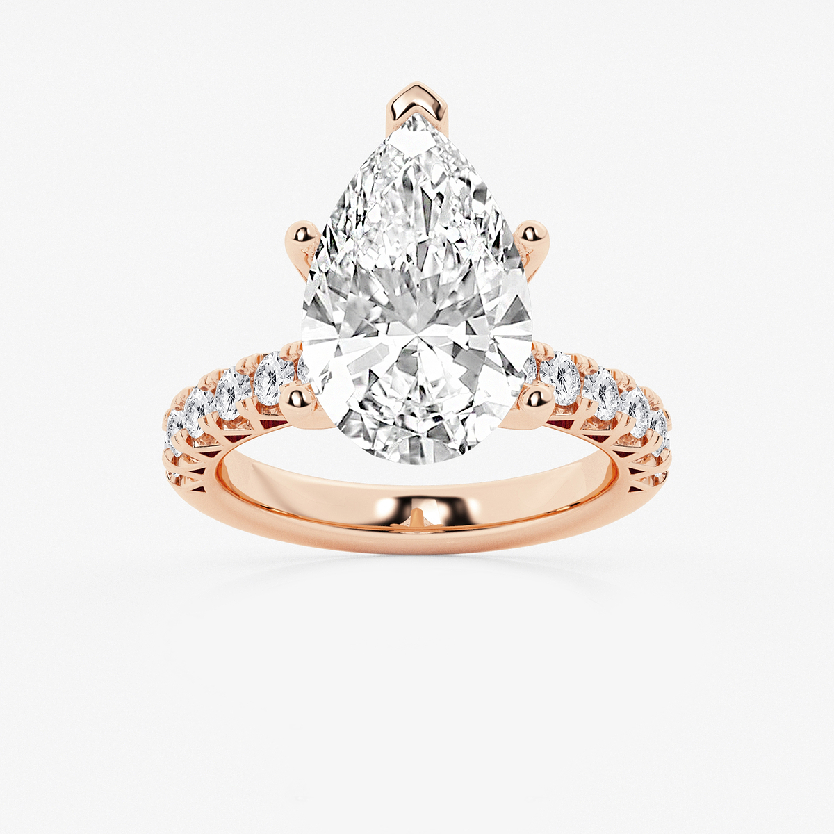 6 2/3 ctw Pear Lab Grown Diamond Royal Crown Engagement Ring