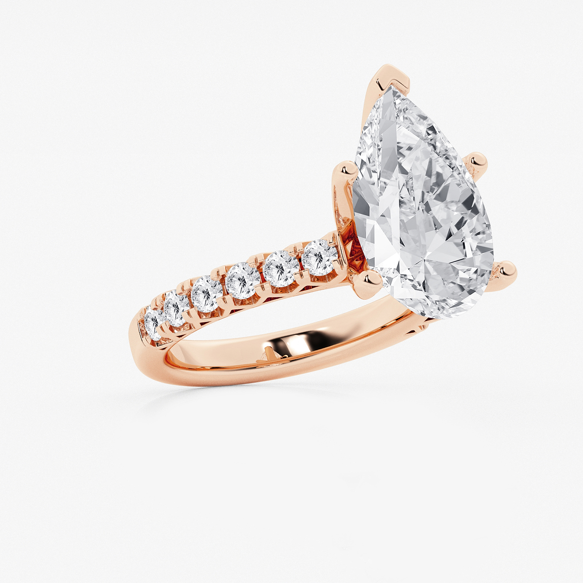Additional Image 1 for  6 2/3 ctw Pear Lab Grown Diamond Royal Crown Engagement Ring