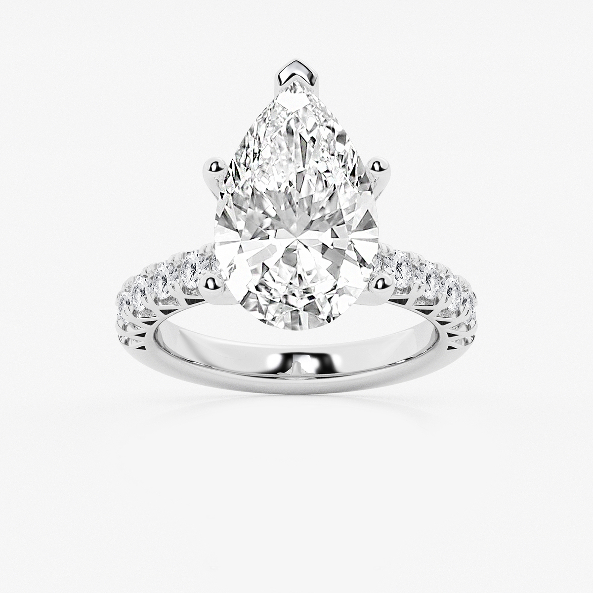 6 2/3 ctw Pear Lab Grown Diamond Royal Crown Engagement Ring