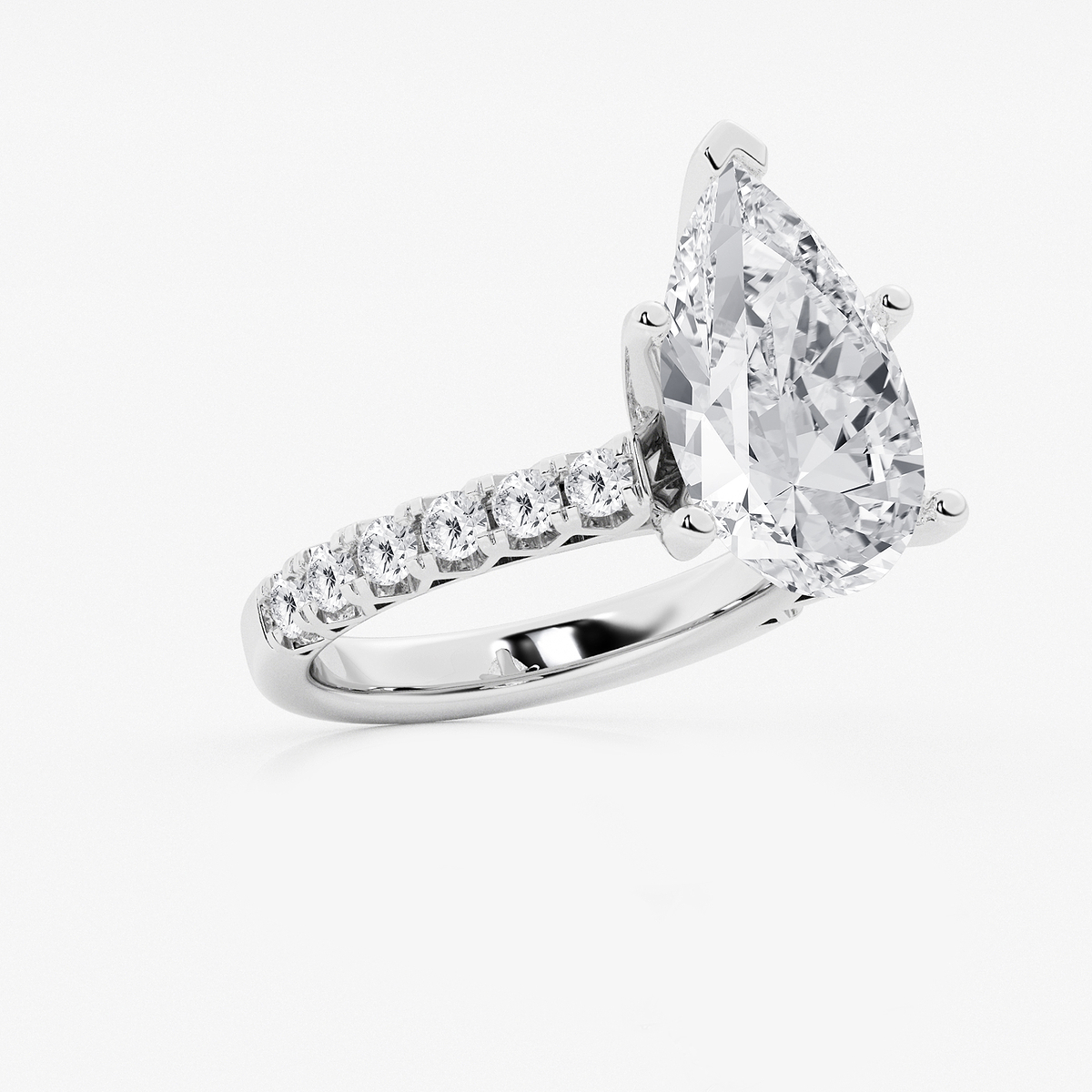 Additional Image 1 for  6 2/3 ctw Pear Lab Grown Diamond Royal Crown Engagement Ring
