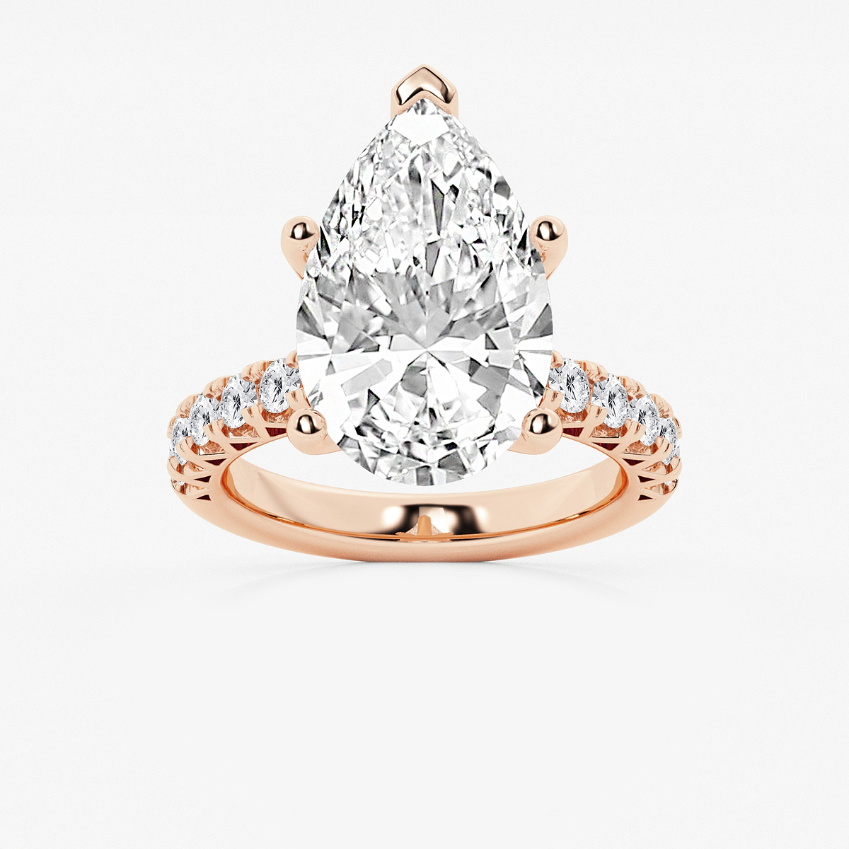 Nora 2/3 ctw Pear Lab Grown Diamond Royal Crown Engagement Ring