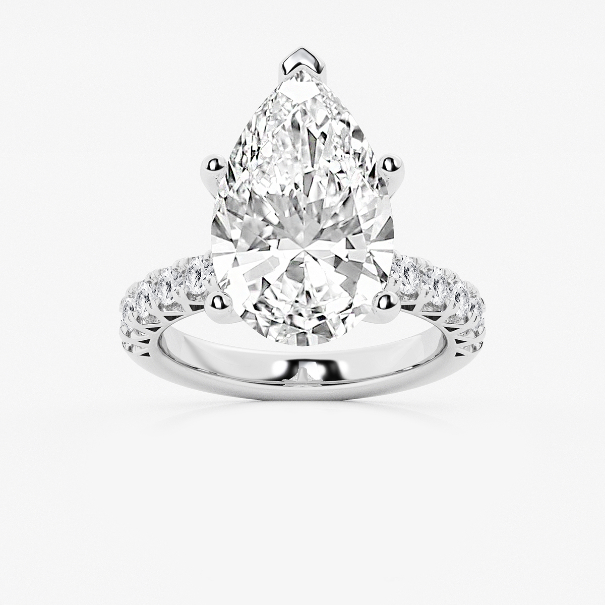 8 2/3 ctw Pear Lab Grown Diamond Royal Crown Engagement Ring
