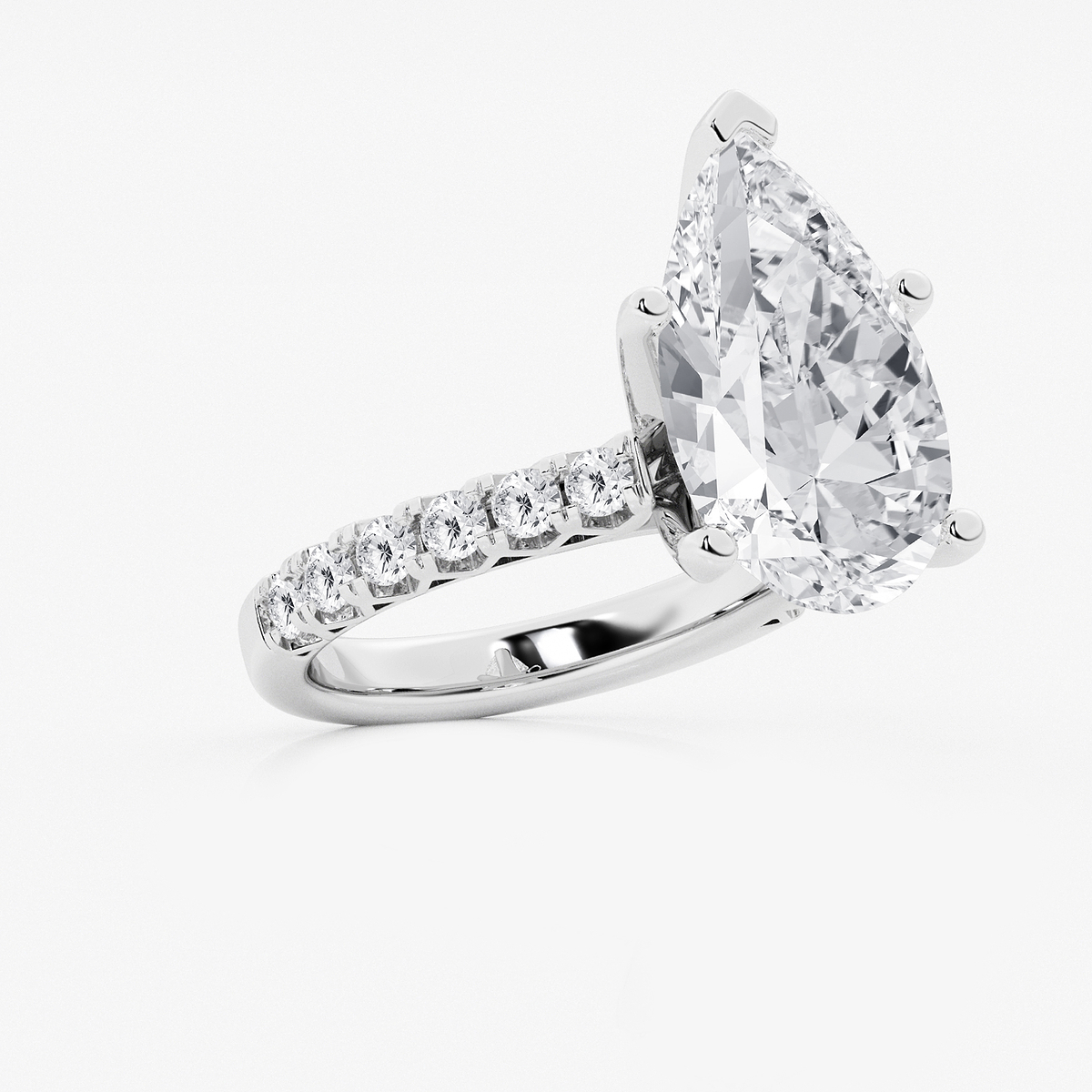Additional Image 1 for  8 2/3 ctw Pear Lab Grown Diamond Royal Crown Engagement Ring