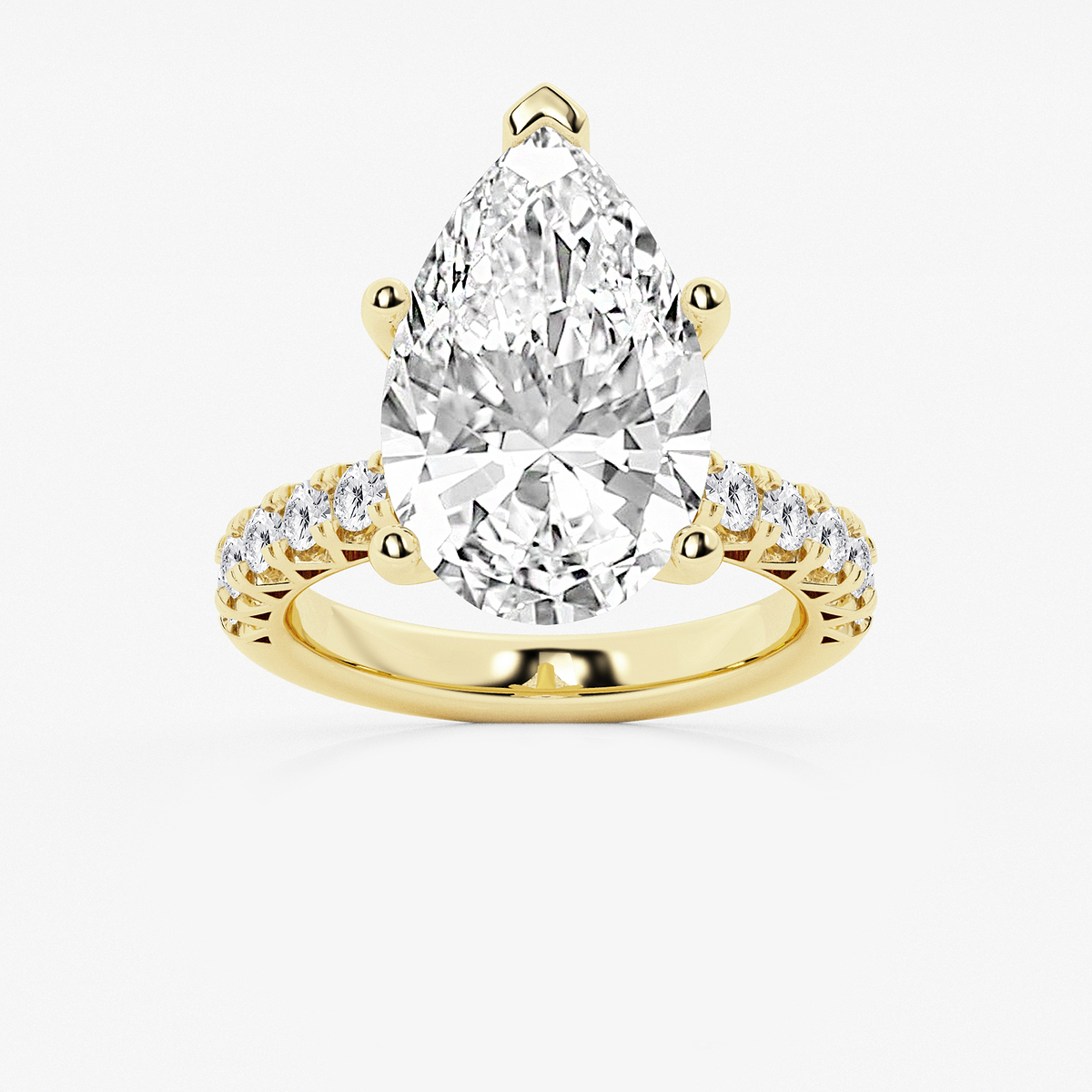 8 2/3 ctw Pear Lab Grown Diamond Royal Crown Engagement Ring