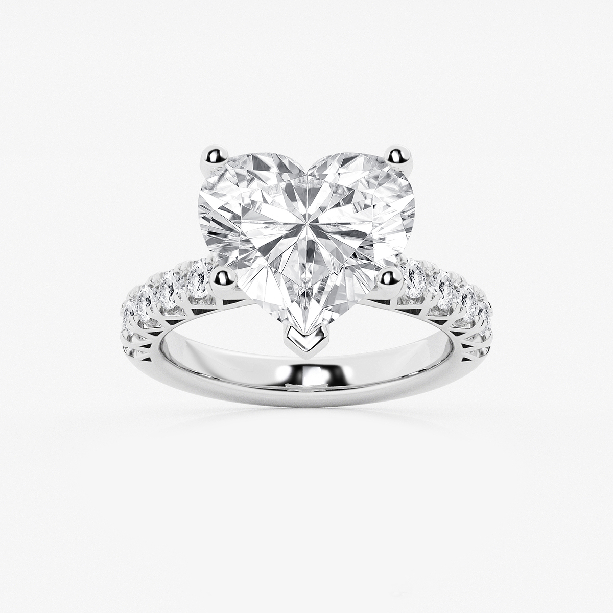 6 2/3 ctw Heart Lab Grown Diamond Royal Crown Engagement Ring